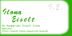 ilona eiselt business card